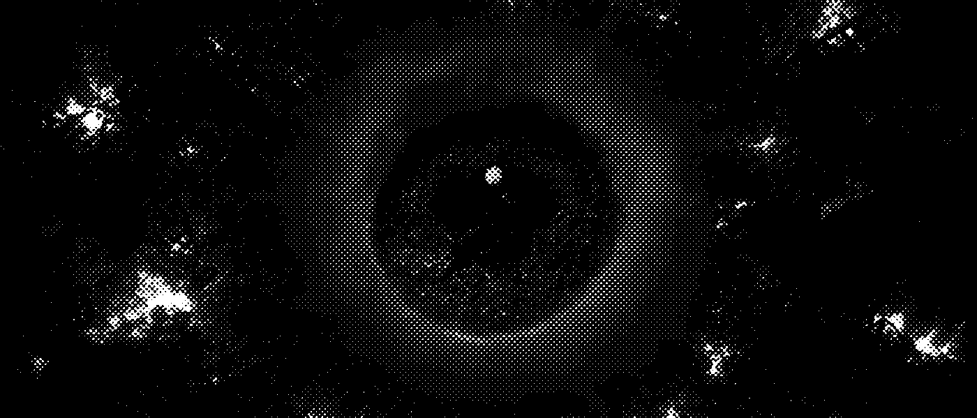 Segnale 000, YOGEN: un cratere visto dall'alto, un solo punto di luce al centro
